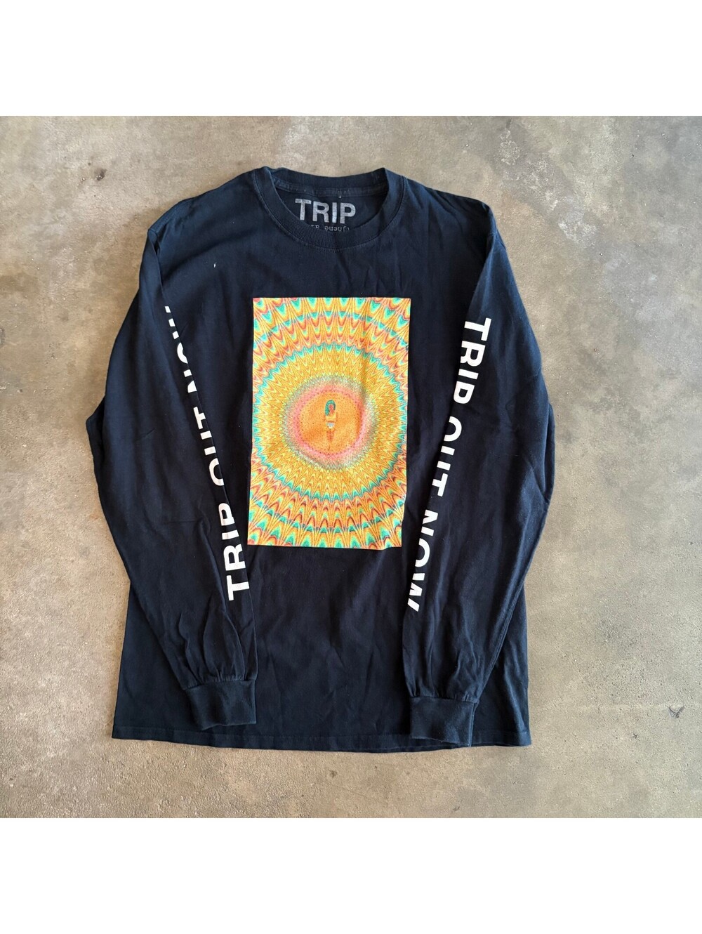 TRIP Men Sz M Long Sleeve Graphic Psychedelic T-shirt